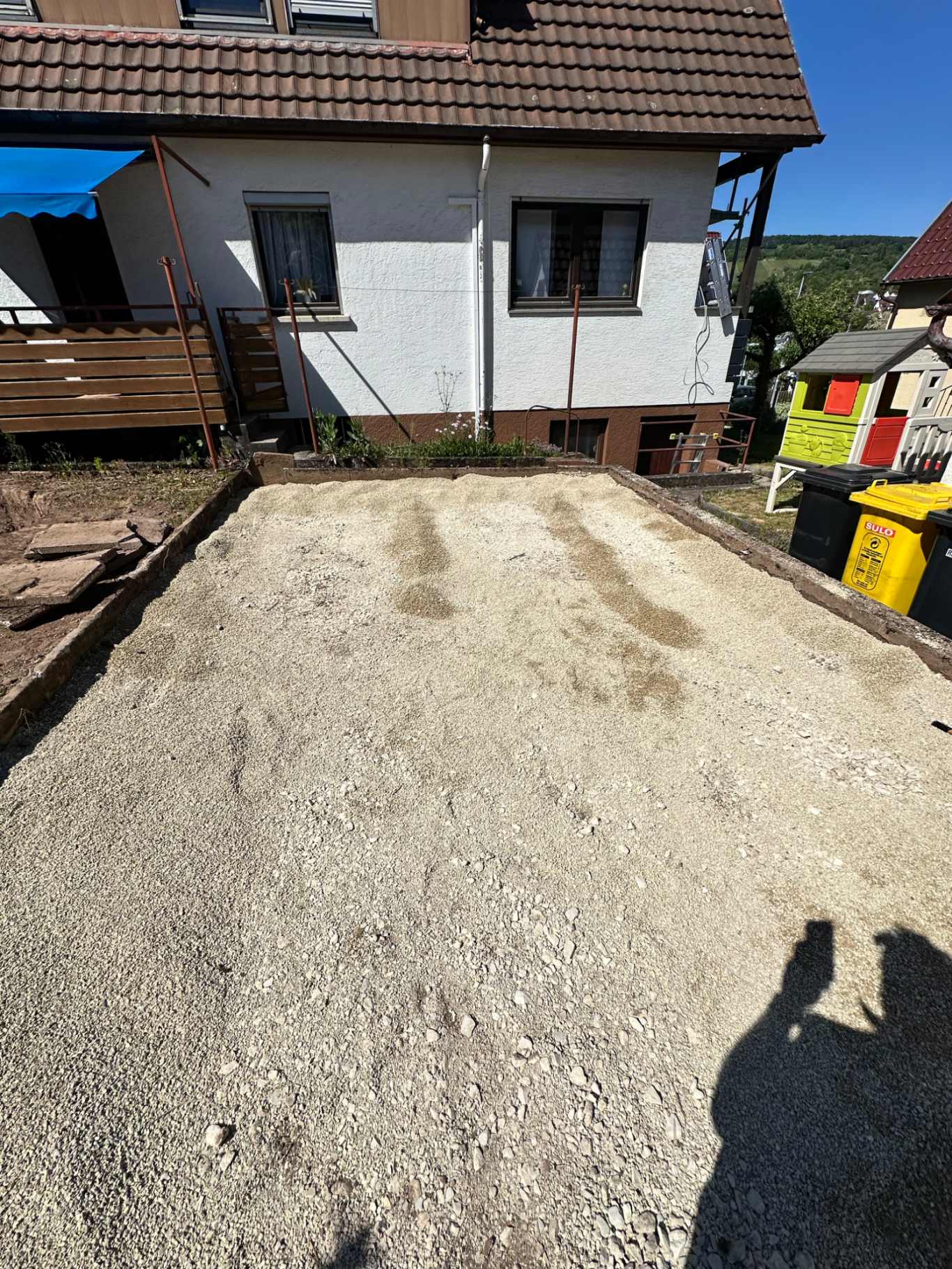 Vorbereitung von Untergrund verdichtung